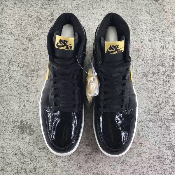 Authentic Air Jordan 1 Black Metallic Gold